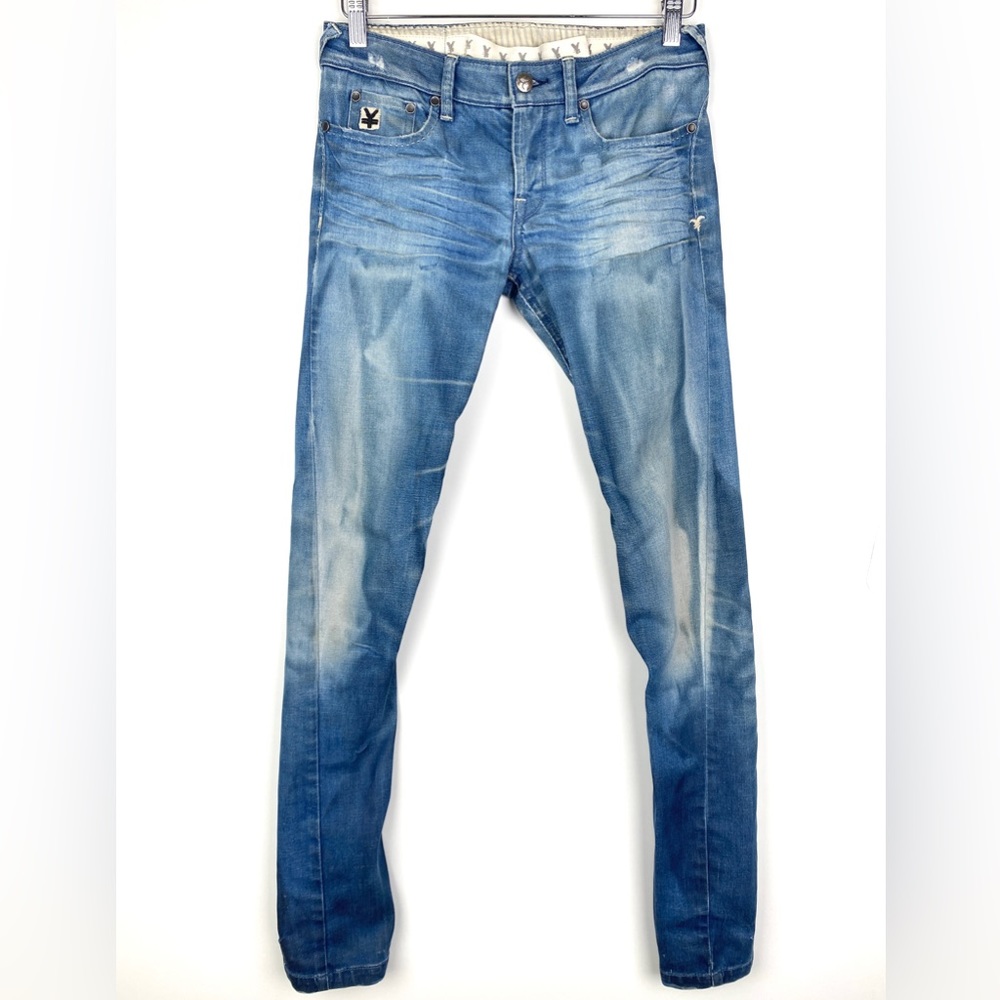 Michiko Koshino Distressed Low-Rise Skinny Jeans - Picture 2 of 16